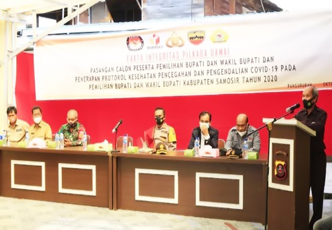 Pjs. Bupati Samosir Hadiri Deklarasi Pilkada Damai 2020