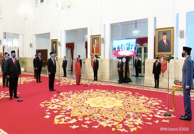 Presiden Lantik Menteri Kabinet Indonesia Maju