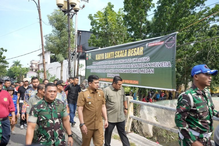 Pemko dan Kodim 0201 Medan Berkolaborasi Bersihkan dan Tata Sungai Sikambing
