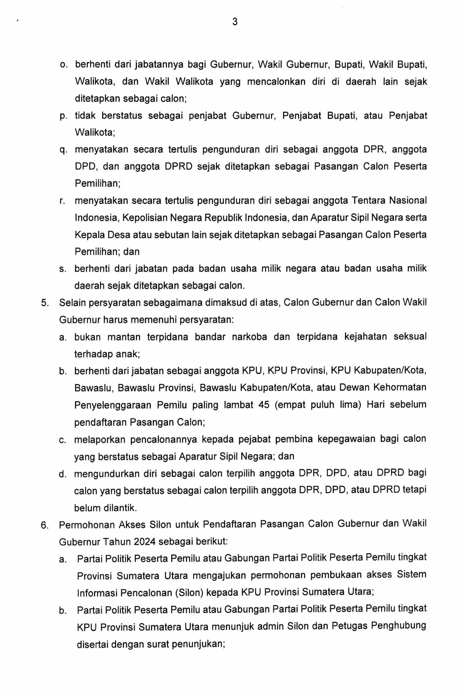 KPU Sumut Umumkan Pendaftaran Pasangan Calon Gubernur dan Wakil Gubernur Sumatera Utara Tahun 2024