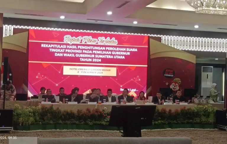 KPU Sumut Gelar Rapat Pleno Terbuka Rekapitulasi Suara Pilkada Provinsi Sumatera Utara 2024
