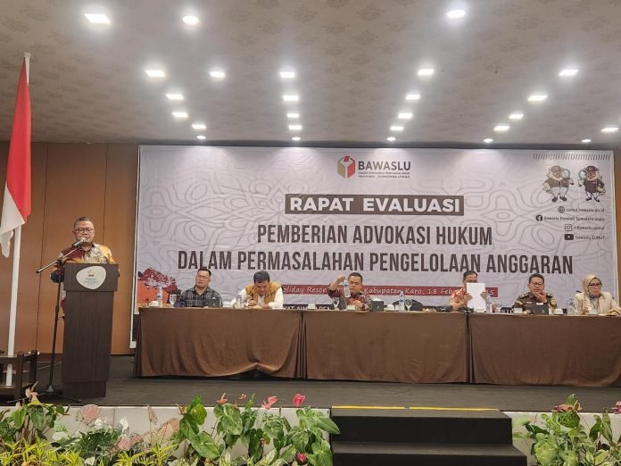 Bawaslu Sumut Gelar Rapat Evaluasi Pemberian Advokasi Hukum Permasalahan Pengelolaan Anggaran