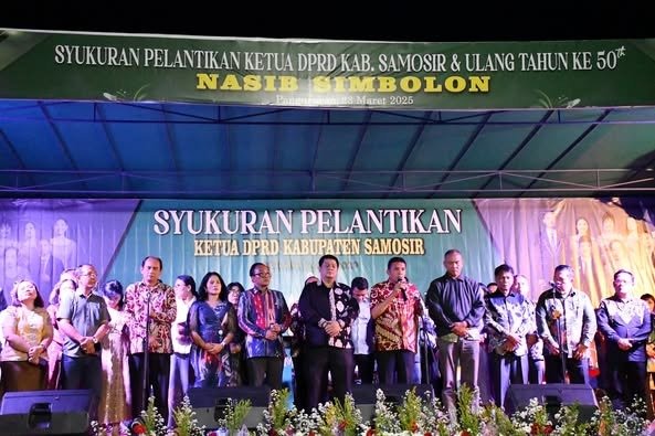 Meriah dan Penuh Kebersamaan, Bupati dan Wabup Samosir Hadiri Syukuran Pelantikan Ketua DPRD Samosir