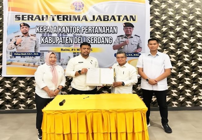 Estafet Kepemimpinan di Kantor Pertanahan Deli Serdang, Mahyu Danil Resmi Gantikan Abd. Rahim