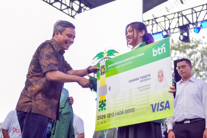 BTN Luncurkan 9.800 KTM Co-Branding Bersama USU, Perkuat Ekosistem Transaksi Mahasiswa